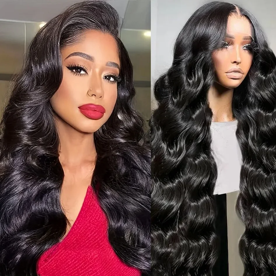 13x6 HD Transparent Body wave lace front human hair wig 40 inch Pre Preplucked glueless brazilian wigs on sale for women choice