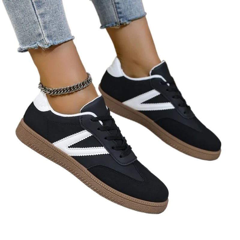 Shoes Woman 2026 Trend Casual Sneakers Comfortable Lace Up Flats Tennis Shoe Breathable Walking Jogging Shoes