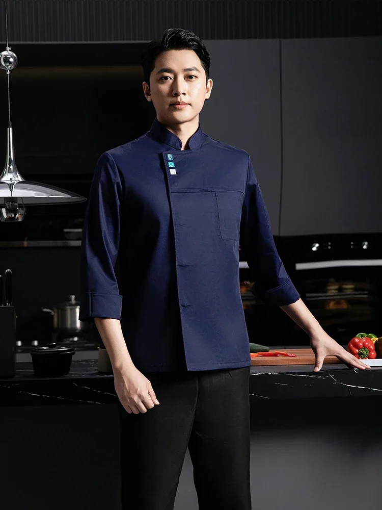 Catering Service Restaurant Chef Workwear Women Canteen Waiter/Waitress Uniform Kitchen Clothes Classic Cook Jacket for Men