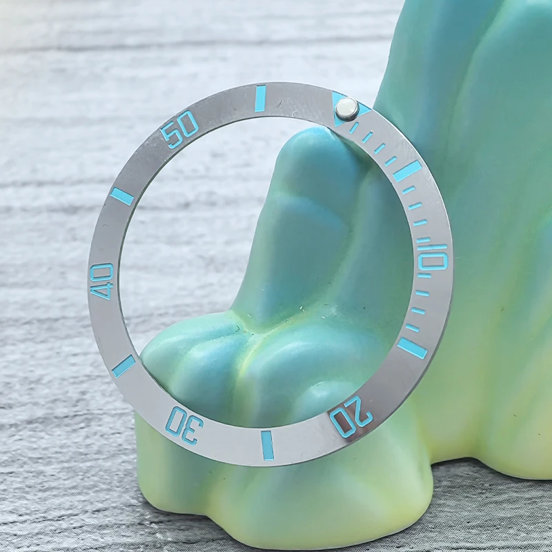 Mod 38mmx30.6mm Curved Ceramics Bezel Insert Fit SKX007 SKX009 GMT SUB Watch Case NH35 NH36 Movement Bezel Ring Watch Refit Part