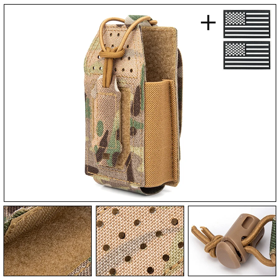 

Outdoor breathable walkie talkie portable bag, multifunctional mounting waist bag, communication device storage hanging bag