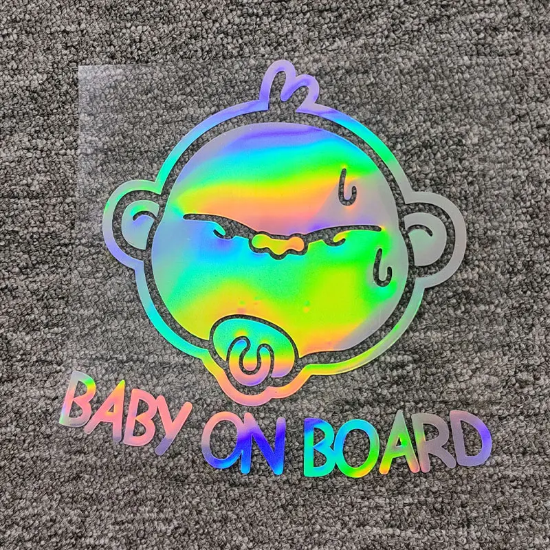 1-Pack Car Window Decal Sticker for Babies Interior Creative Scratch Cover Laser Cut Adhesive Decoration Auto Body Art 06 Model