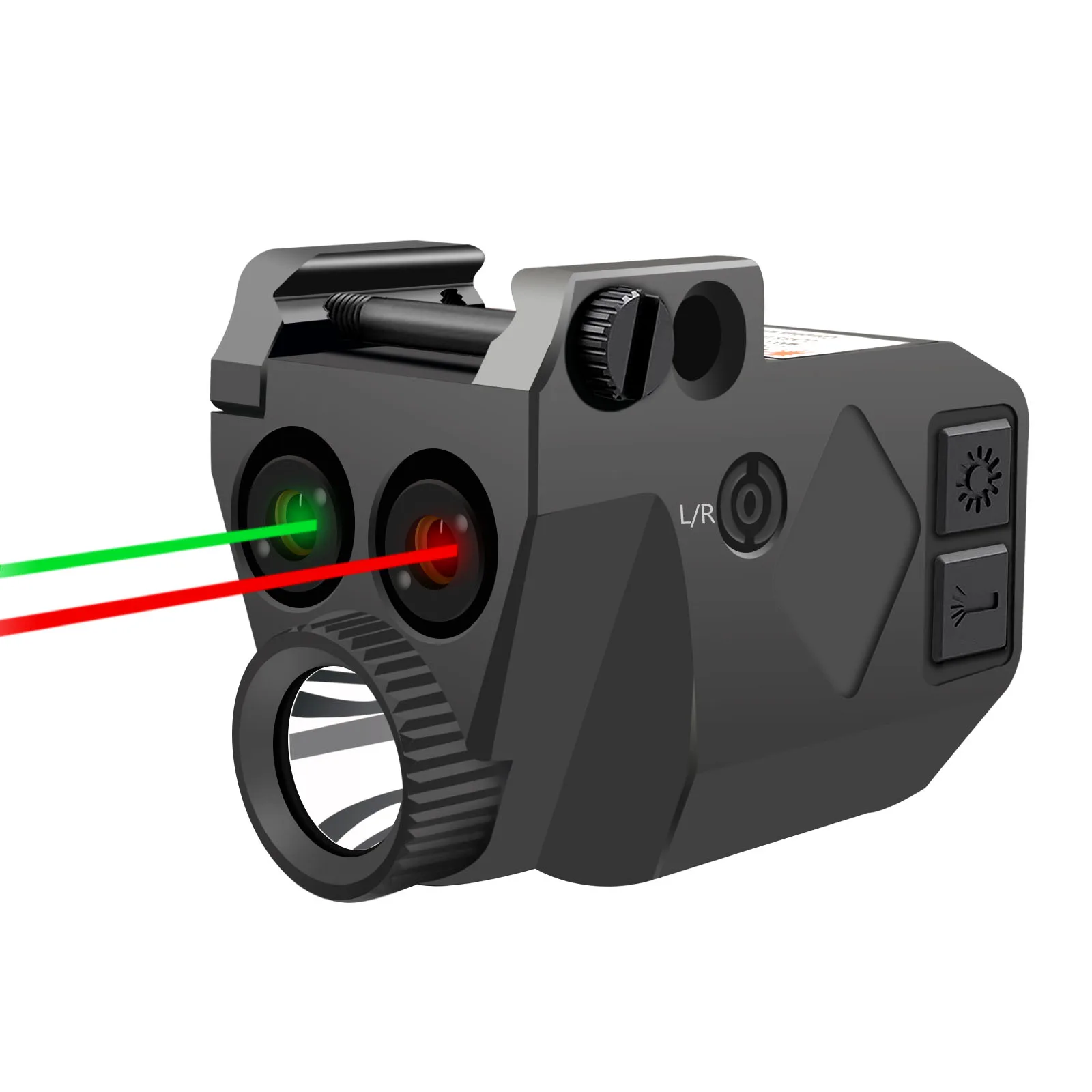 Hisecome Red And Green Dual Beam Laser Sight, Equipped With 500LM Compact Tactical Light, Long Battery Life, Lightweight