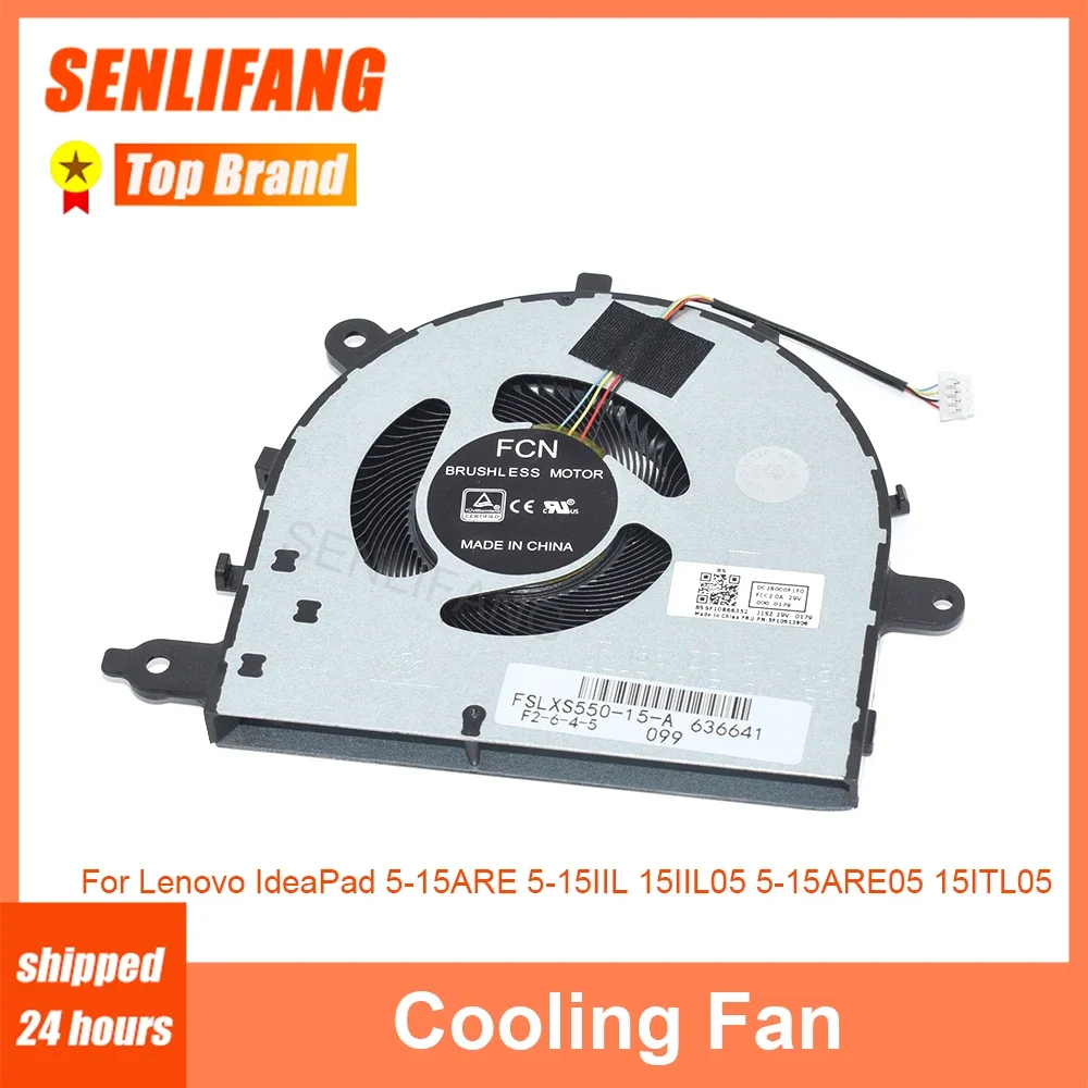 DC5V New CPU Fan For Lenovo IdeaPad 5-15ARE 5-15IIL 15IIL05 5-15ARE05 15ITL05 Notebook Radiator 4-Line Laptop Cooling