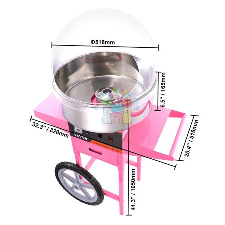 

Commercial Volume Cotton Candy Sugar Spinning Cotton Candy Machine For Parties Candy Sale