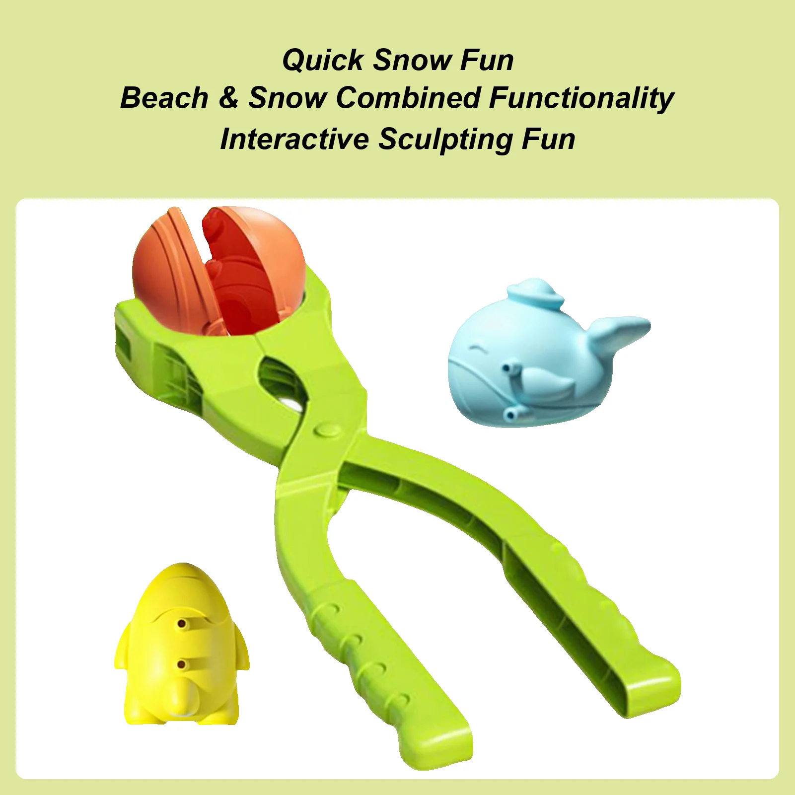 

Форма для снежного мяча, портативная, забавная, зимняя деятельность, детские зимние игрушки для снега, создатель мячей для уличных игр для путешествий, заднего двора, пляжа