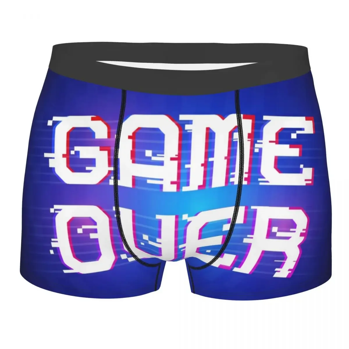 Custom Game Over Gaming Gamer Controller Boxer Shorts For Men 3D Print Video Game Gift Underwear Panties Briefs Soft Underpants