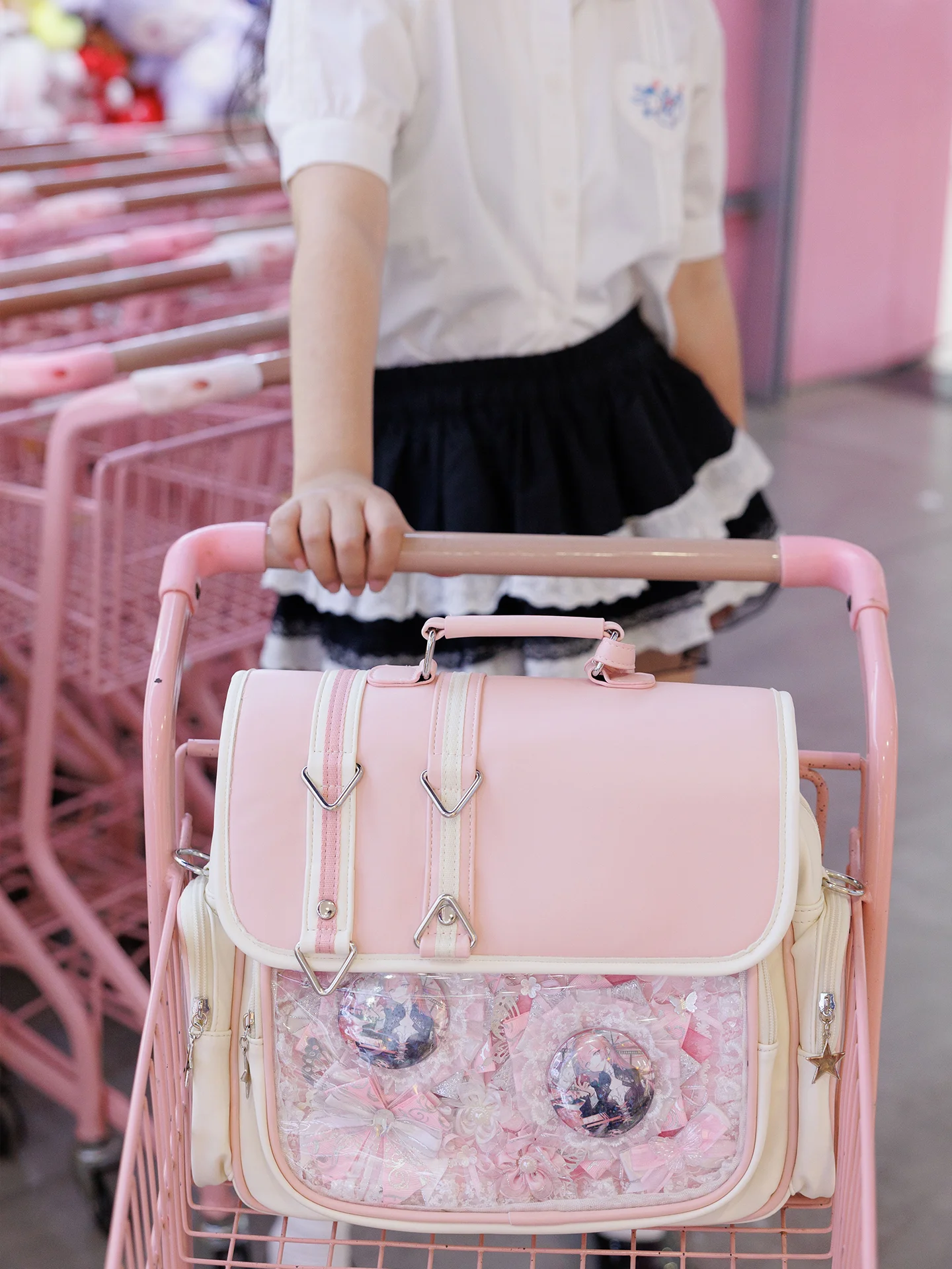 Two-dimensional Japanese Original Large-capacity Double Shoulder Pain Bag Cute Baby Bag Sweet Girl Daily Commuting Backpack