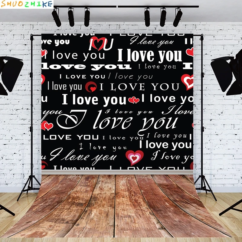 Wall And Wooden Floor Digital Photography Backdrops Props Valentine's Day Roses Flower Bookshelf Festival Photo Background WA04