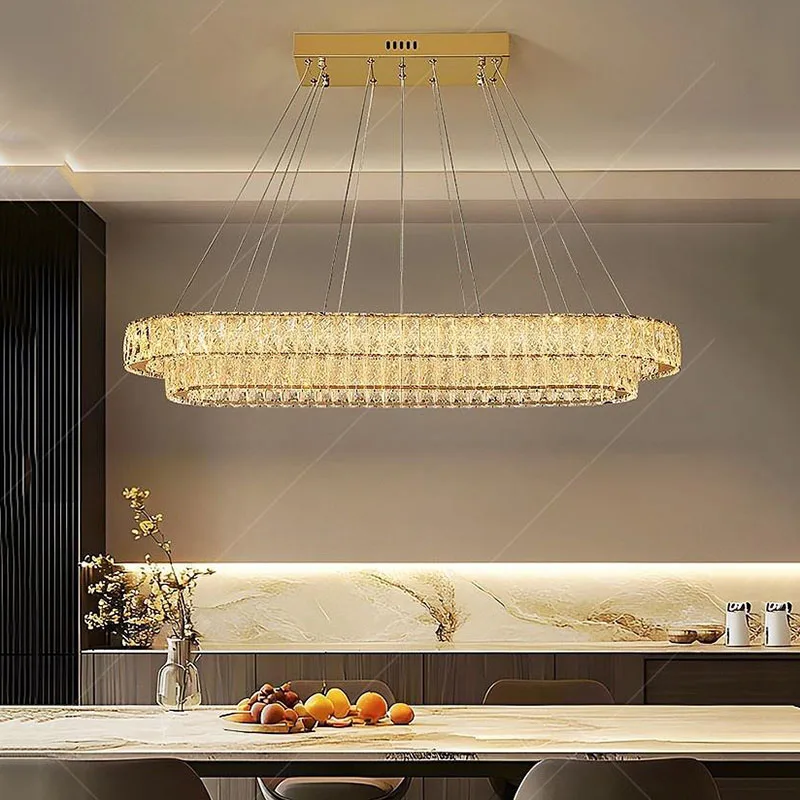 

Современная хрустальная люстра для дома, подвесной светильник для лестницы, подвесные светильники для гостиной, интерьерное освещение