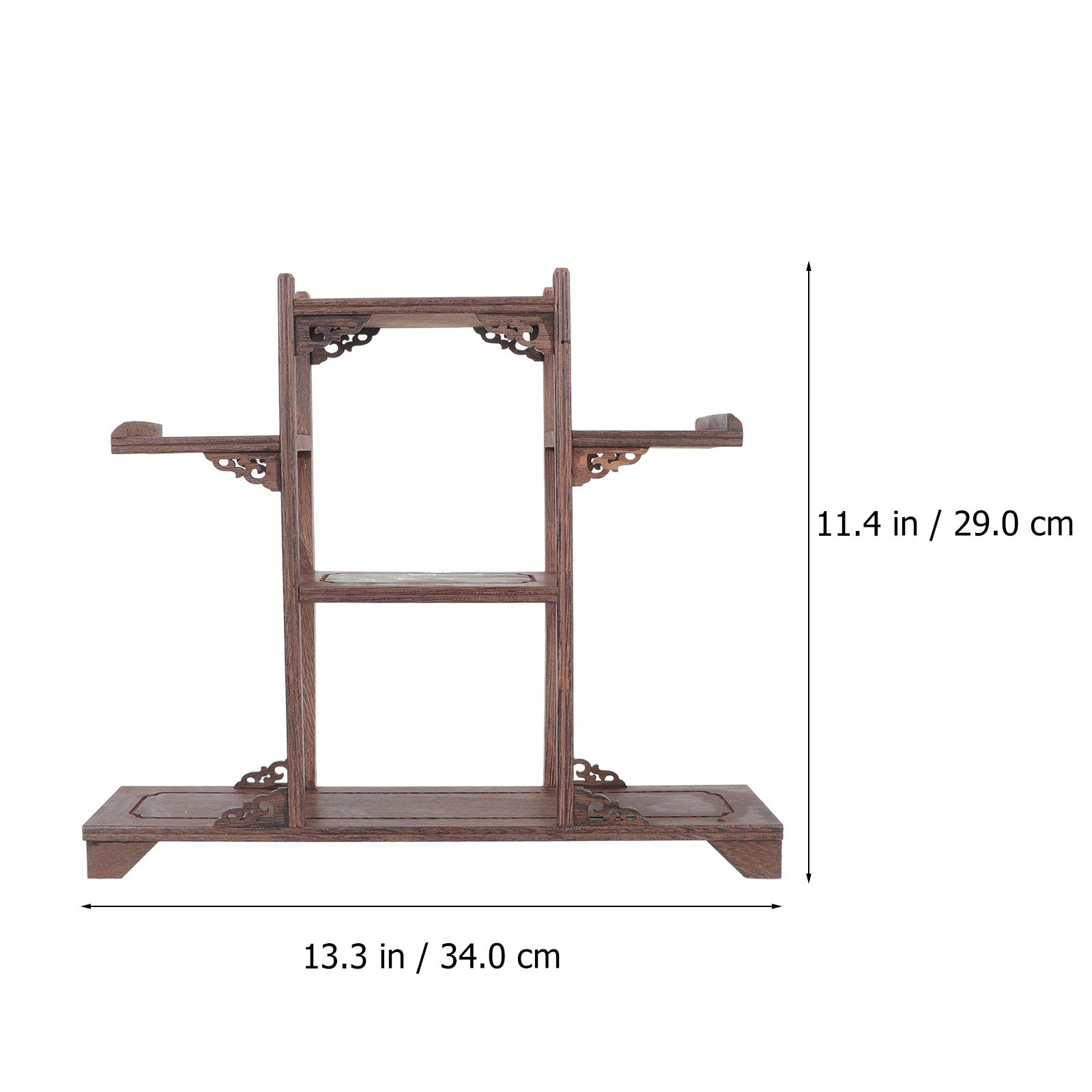 3PCS Chicken Wing Wood Display Stand nament Shelf Living Room Cabinet Storage Rack Display Stand Curio Cabinet 34x29x8 cm image 2