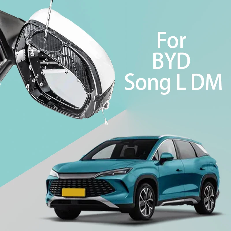 

FOR BYD Song L DM 2PCS Car Rearview Mirror Rain Eyebrow Visor Carbon Fiber Side Automotive exterior protection