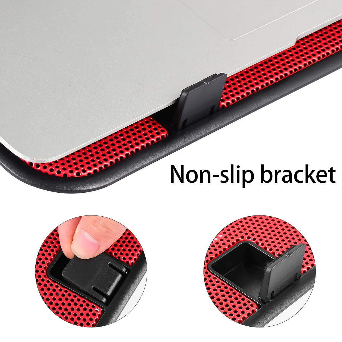 14-inch laptop koelpad Slanke metalen paneelventilatorstandaard Koellichaam Notebookkoeler 2 stille ventilatoren Hoekaanpassing Anti USB