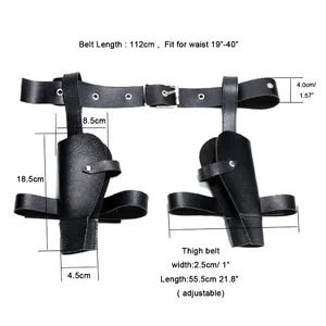 Tomb Raider Lara Croft Police Holster, Western Cowboy Belt, Cosplay Role Playing Props Acessórios, Novo, 2024 6 principais vendas cowboy coldre - №1
