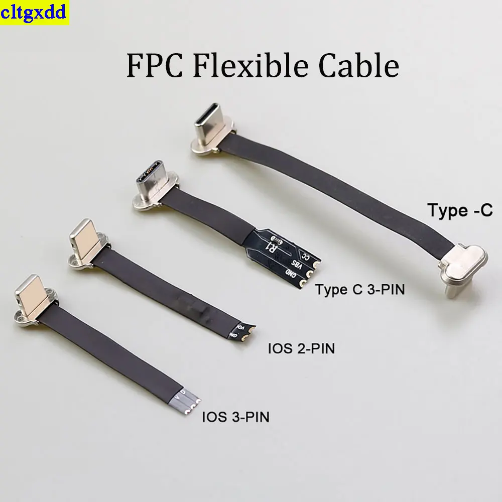 

cltgxdd 1piece Type-C FPC 2/3-pin with resistor R1 soft flat cable charging cable mobile phone fast charging cable extension USB