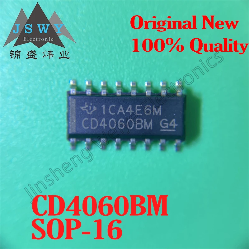 

(20/100 pieces) CD4060BM96 CD4060BM SOP16 14-level ripple carry binary counter/divider chip. 100% new, original, in stock,