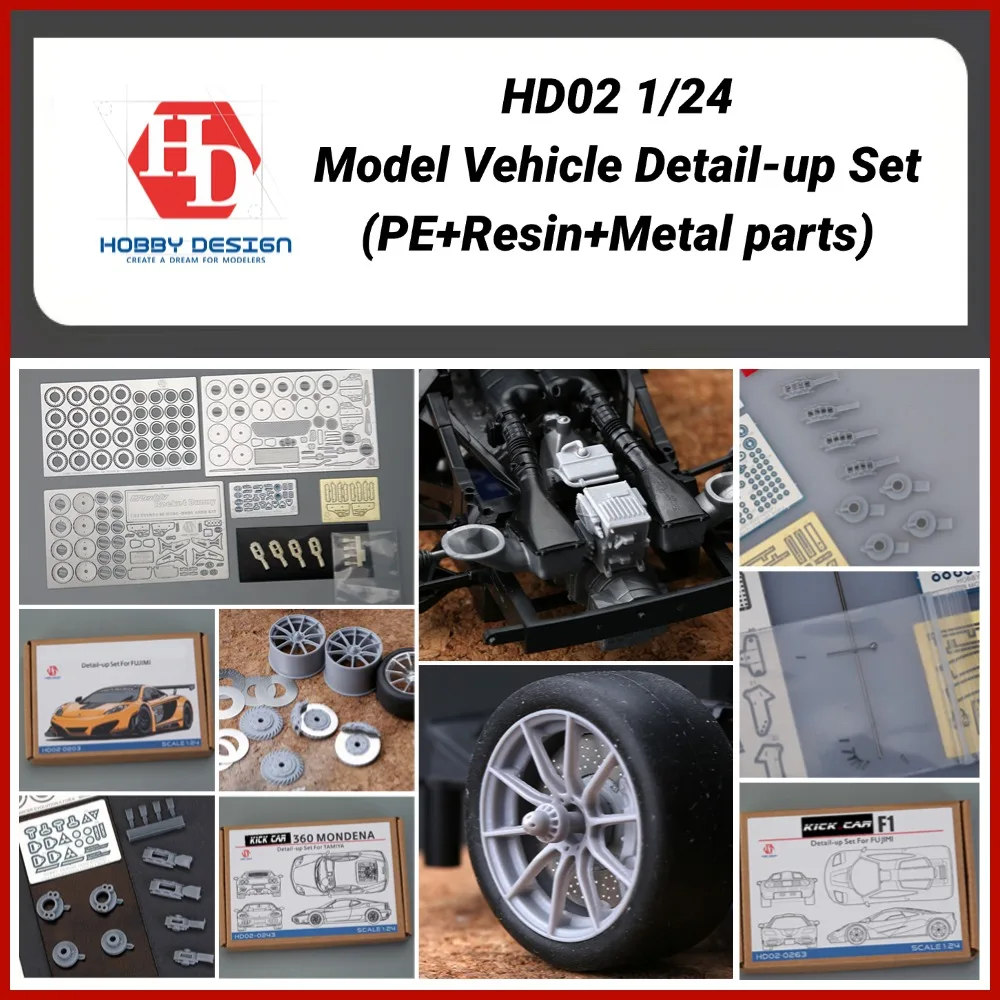 

Набор деталей модели автомобиля Hobby Design HD02 1/24 (ПЭ + смола + металлические детали)