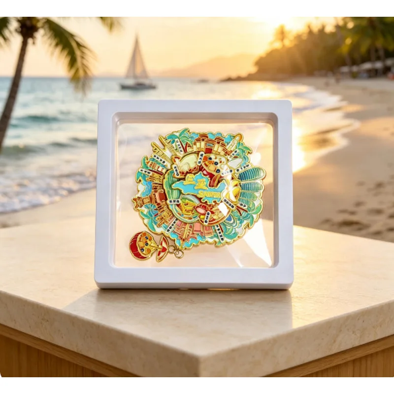 City-themed creative metal refrigerator magnets, featuring Chinese cities, scenic spots, and a modern style