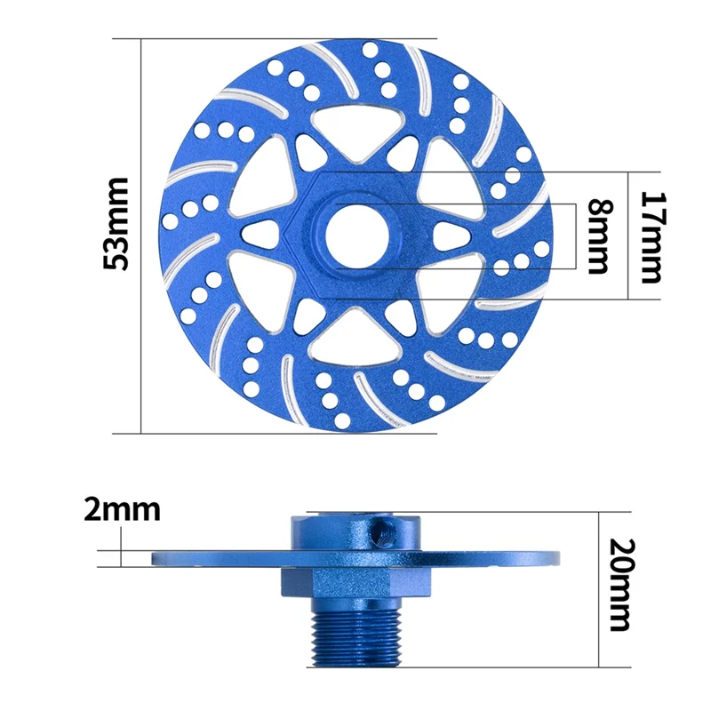 FBIL-4Pcs زوبعة قرص فرامل عجلة عرافة محور 17 مللي متر ل Arrma 1/7 مخالفة لا حدود لها جناية 1/8 Typhon RC ترقية أجزاء الأزرق