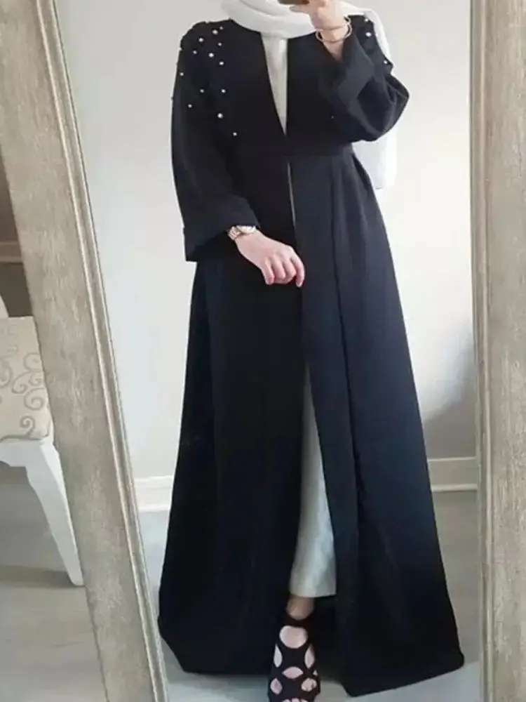Ramadan Eid Open Abaya Damen Dubai Luxury Kebaya Muslim Modest Kimono Women Clothing Islam Kaftan Robe Longue Femme Musulman