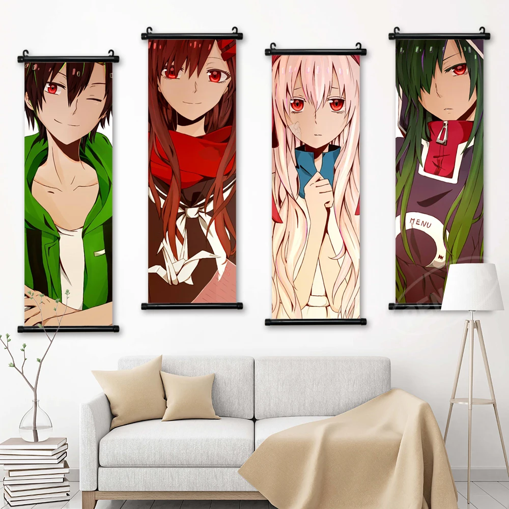 Home Decor MekakuCity Actors Wall Art Kisaragi Shintaro Painting Hanging  Momo Scrolls Canvas Print Anime Picture Poster Bedroom