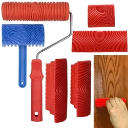Textured Roller Wood Graining Painting Tool Imitation Wall Painting Home Decoration Embossing DIY for Room Art Grain Set
