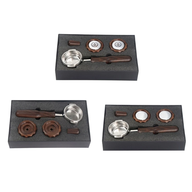 

Ручка кофе машины эспрессо нержавеющей стали деревянная с фильтром корзины чашки