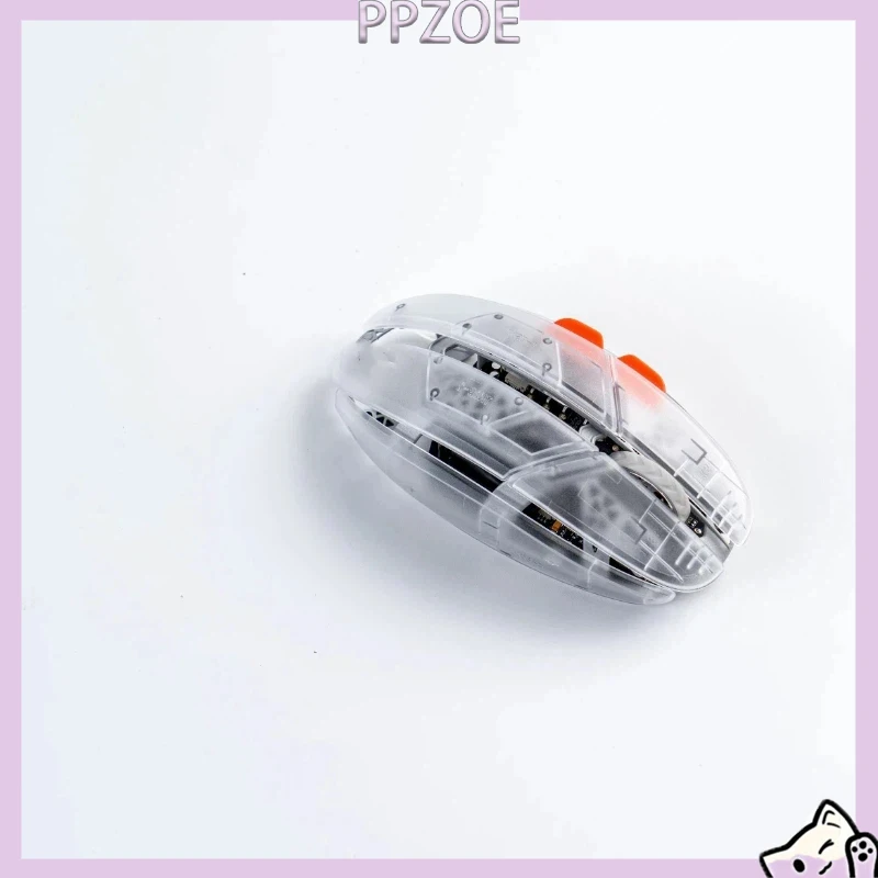 Mouse Gamer HYPACE Falcon Tri-Mode com Sensor PAW3950, Leve, Carcaça Transparente Vazada, Sem Fio Bluetooth e Com Fio para Jogos