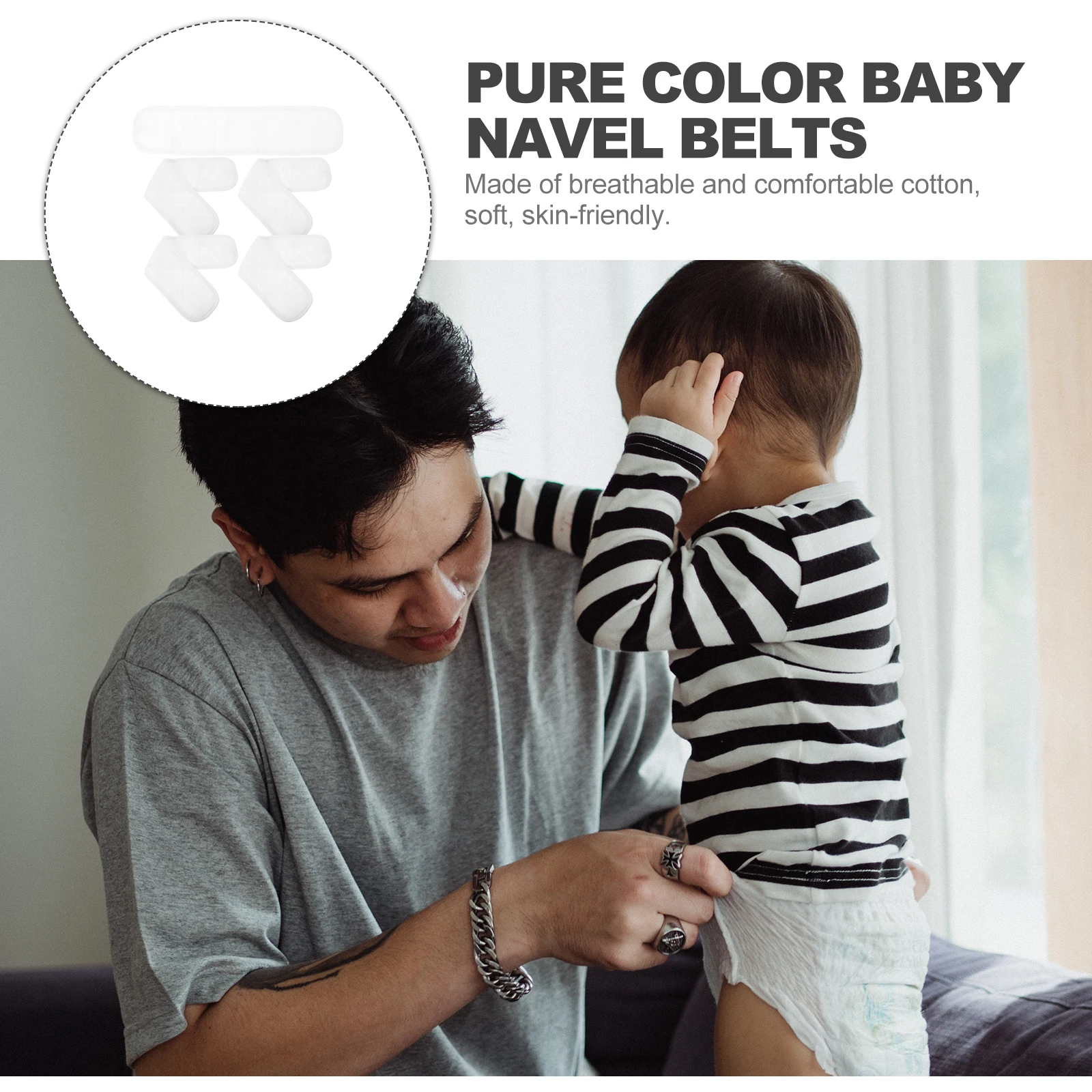 

5 шт. защитная лента для пупка, повязки для новорожденных, хлопковый шнур для малышей