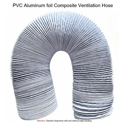 ∅150/160mm/170mm PVC Aluminum Foil Ventilation Pipe White Composite Flexible Hose Scalable Smoke Tube Kitchen Exhaust Outlet Fan