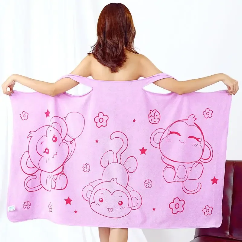 

Wearable Bath Towel Superfine Fiber Bathroom Bathrobe Soft Absorbent Towel for Home Skin-Friendly Spa Beach Towels Home Textile