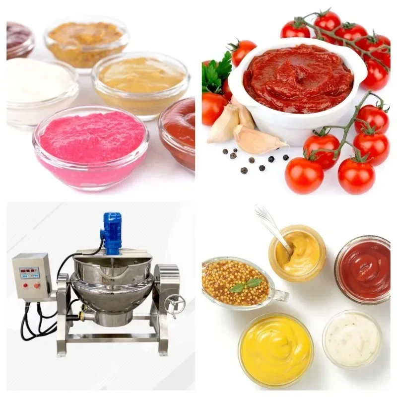 Peanut Candy Industrial Electric Heating Cooking Blender Sugar Water Boiling Pot Cooking Peanut Candy Jacket Water Bottle