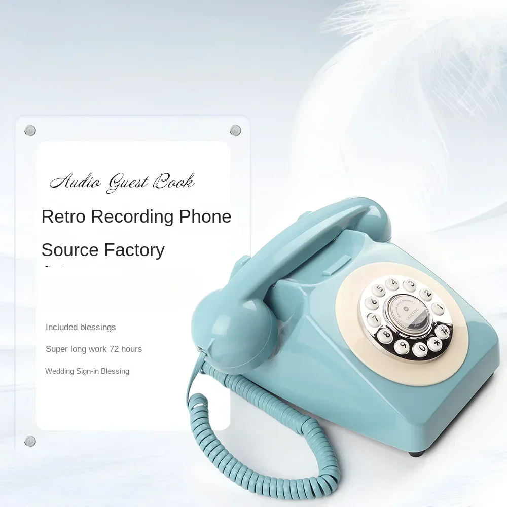 

Vintage Vintage Recorder Phone Antique Wedding Party Landline Card Phone Message Book Household