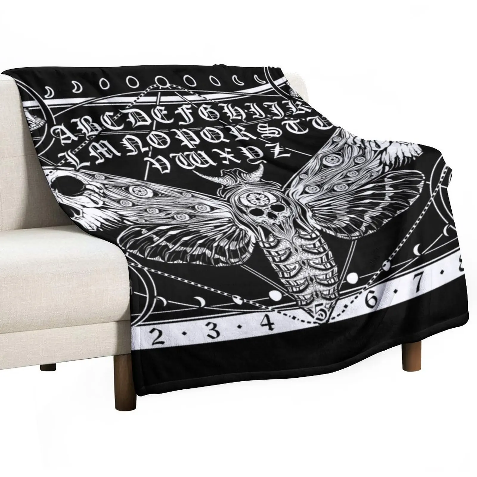 Death Moth Spirit Board Throw Blanket Heavy Blanket Stuffed Blankets Decorative Throw Blanket Thin