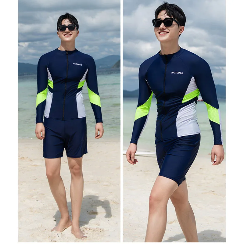 Men 3pcs/set Rash Guards, Women's 5pcs UV Sun Protection Full Body Swimsuits, Fishing Running Bathing Surfing Outdoor Clothing