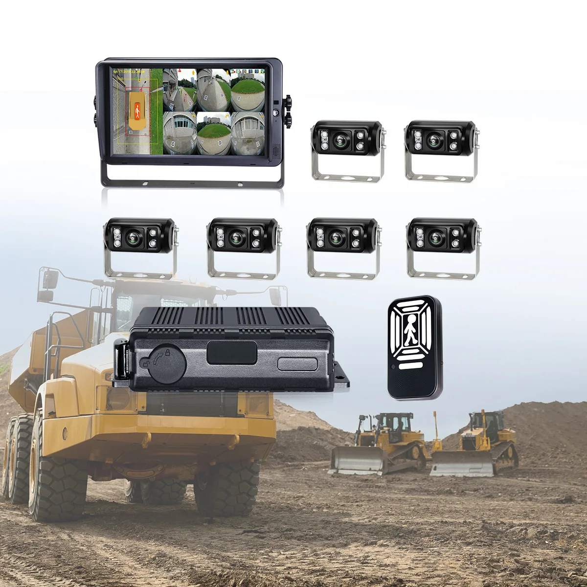 

AI Surround View Camera Anti-Collision Blind Spot Detection System for Mining Truck, Bus and Truck STONKAM 360