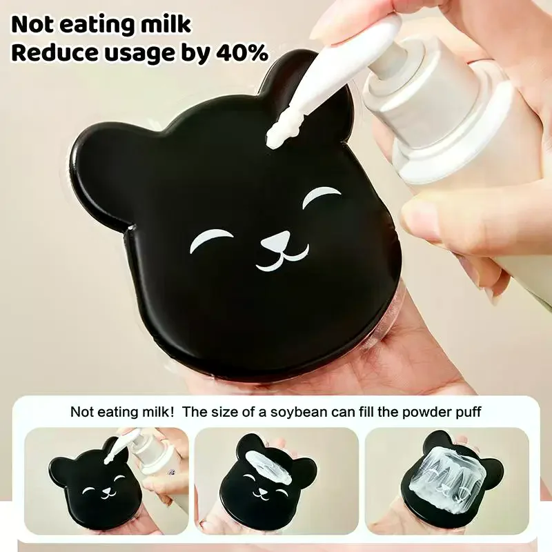 Bear-shaped Body Lotion Glove Self-Tanning Mitt Prevents Sticky Hands Applicator Soft Silicone Powder Puff Makeup Applicator