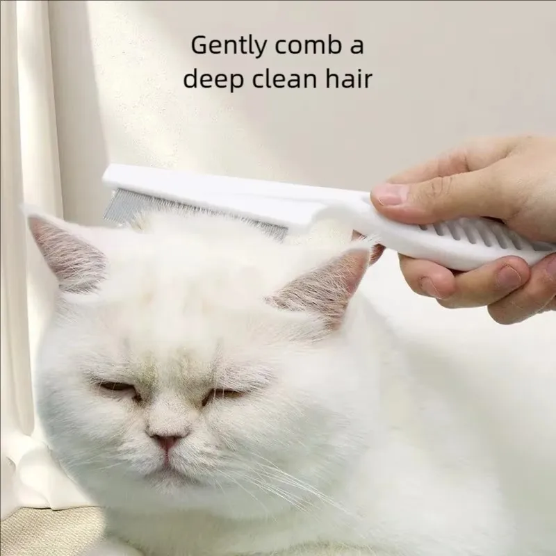 1Pcs Pet Tear Stain & Flea Comb Fine Tooth Stainless Steel Grooming Comb For Dogs Cats Eye Face Hair Debris Removal 2 Size C270