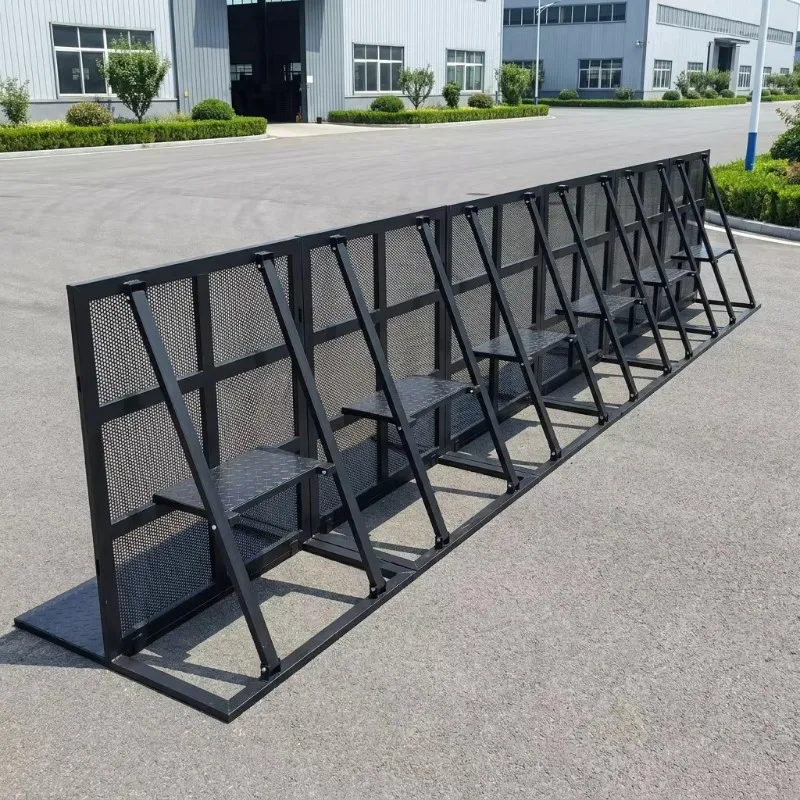 【Direct Factory Sale】 Professional Concert Stage Mojo Barrier Black Powder Coated Aluminum Safety Barricade High Strength Crowd
