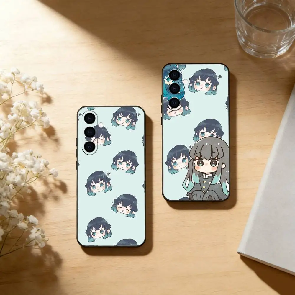 Demon M-Muichiro Tokito Phone Case Black Silicone Soft For Samsung Galaxy A73,A72,A71,A70,A53,A52,A51