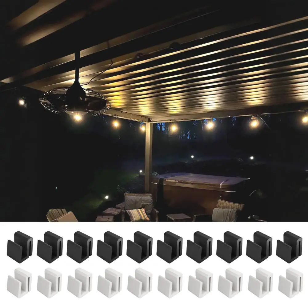 Anti Aging Light String Hooks Pergola Cable Clips for Mirador Purple Leaf No-drill String Light Holders Weatherproof Outdoor