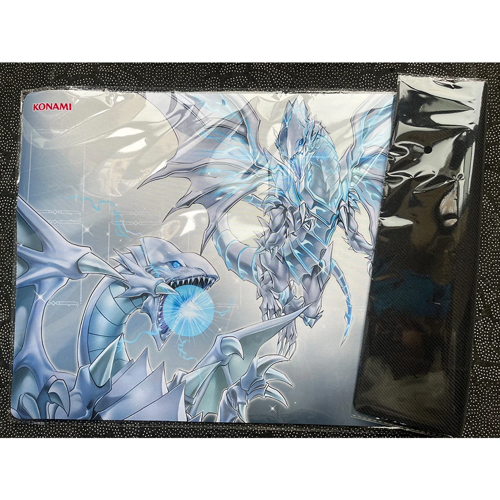 Yugioh Playmat Majesty with Dragons of White TCG CCG OCG Trading Card Game Mat Yu-Gi-Oh Mats-Y194