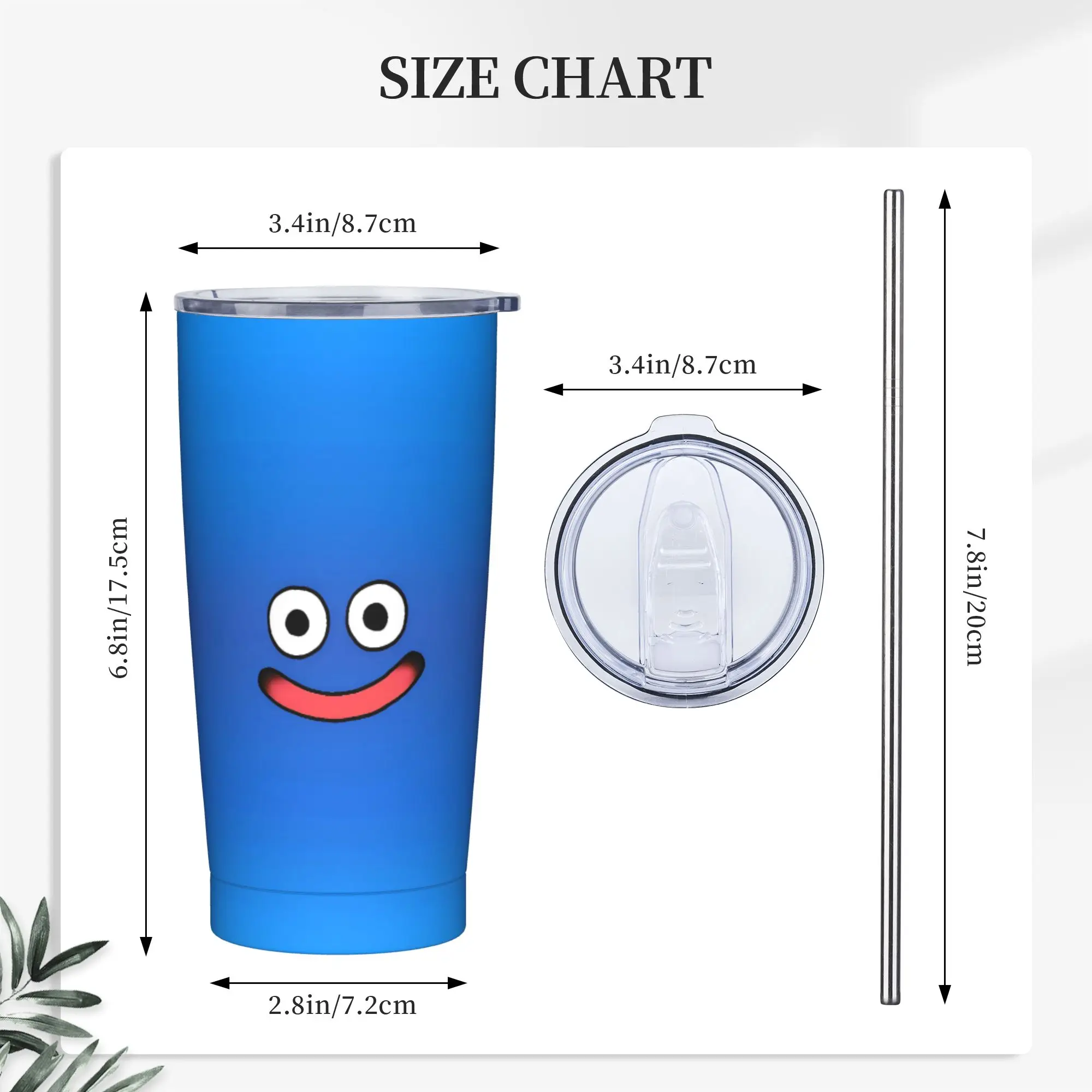 D-Dragon Quest Slime Stainless Steel Tumbler  Travelist Car Mugs Large Capacity Thermal Mug Cold Drink Milk Tea Water Bottle