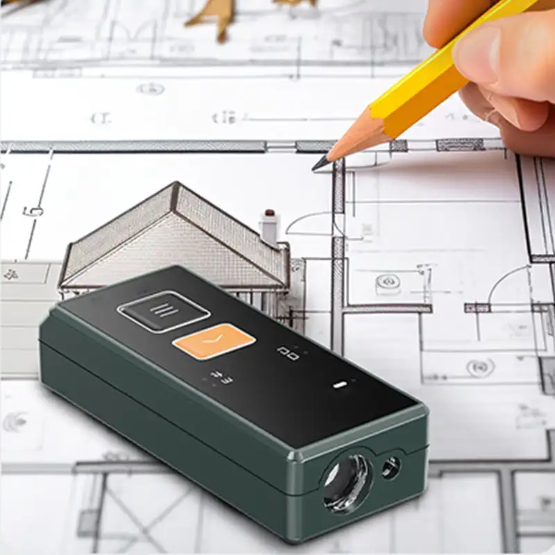 Mini Metal Laser Distance Meter Rechargeable Rangefinder High Precision 40M Range Trena Measure Tape Construction Tools