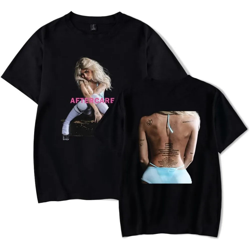 Nessa Barrett AFTERCARE Album Short Sleeve Merch Tee Women Men Crewneck Fashion T-shirt Unisex Tops