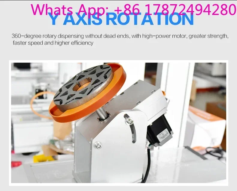 Y-axis Rotating Tabletop Automatic Dot Glue Dispenser Two Component CNC Glue Dispensing Machine