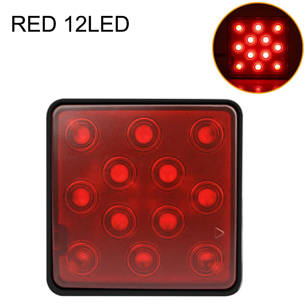 Lamp LED Brake Light 1 Piece 12/15LED Accessory Fit 2 INCH Towing Hauling Hitch Cover Replacement Trailer Truck