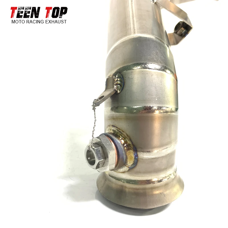 TitaniumAlloy Dirt Bike Exhaust Decat Pipe For KTM Duke790 Duke890 790ADV 890ADV Exhaust Middle Link Pipe OEM Size Escape Moto