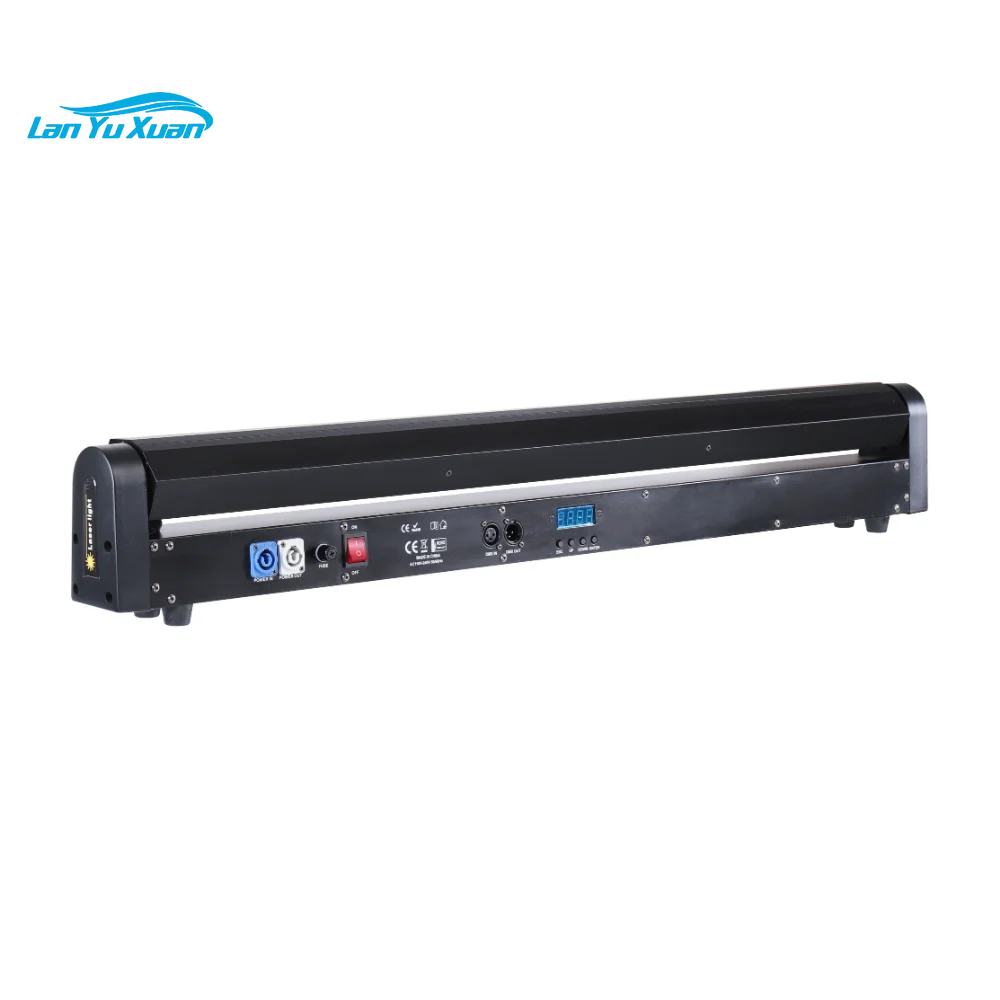 Barre d'éclairage mobile RVB à 8 yeux, faisceau laser, DJ, budgétaire de lumière, commande