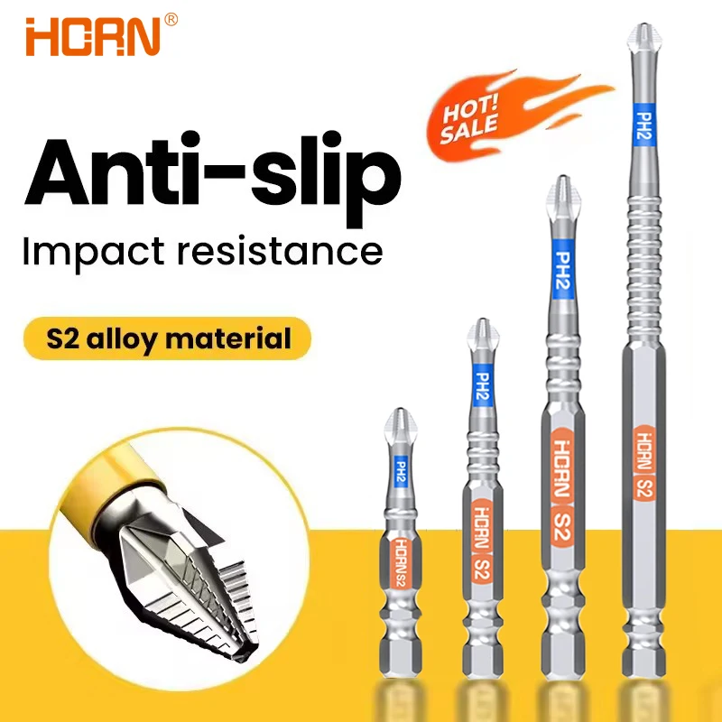 

PH2 T20 T25 SQ2 Cross Screwdriver Non-slip Magnetic Batch Head Hardness Drill Bit Screw Driver Hand Tools 50/75/100/150MM